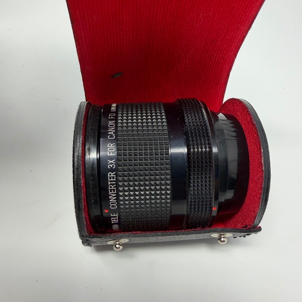 Asanuma Auto Tele Converter 3X for Canon FD Lens Made in Japan with Case